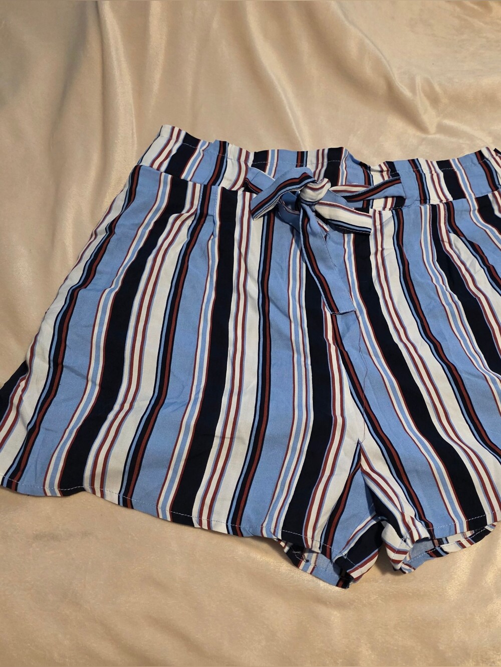 Rue 21 Blue Striped Tie Shorts